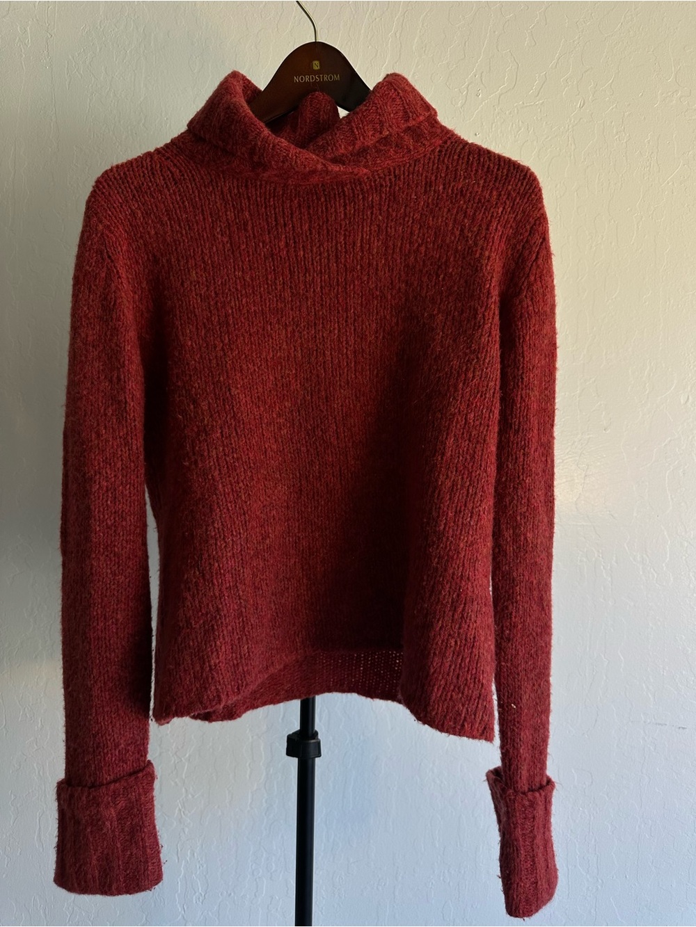 Banana Republic Burgundy Cowl Turtleneck Sweater